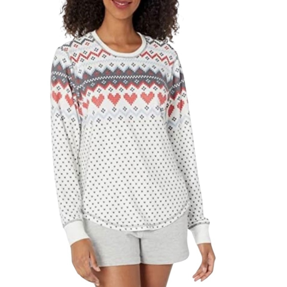 PJ Salvage Women's Loungewear Happy Joy Long Sleeve Top in Sz XL